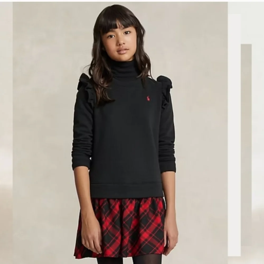 Polo Ralph Lauren Plaid Fleece Sweatshirt Dress. NEW!